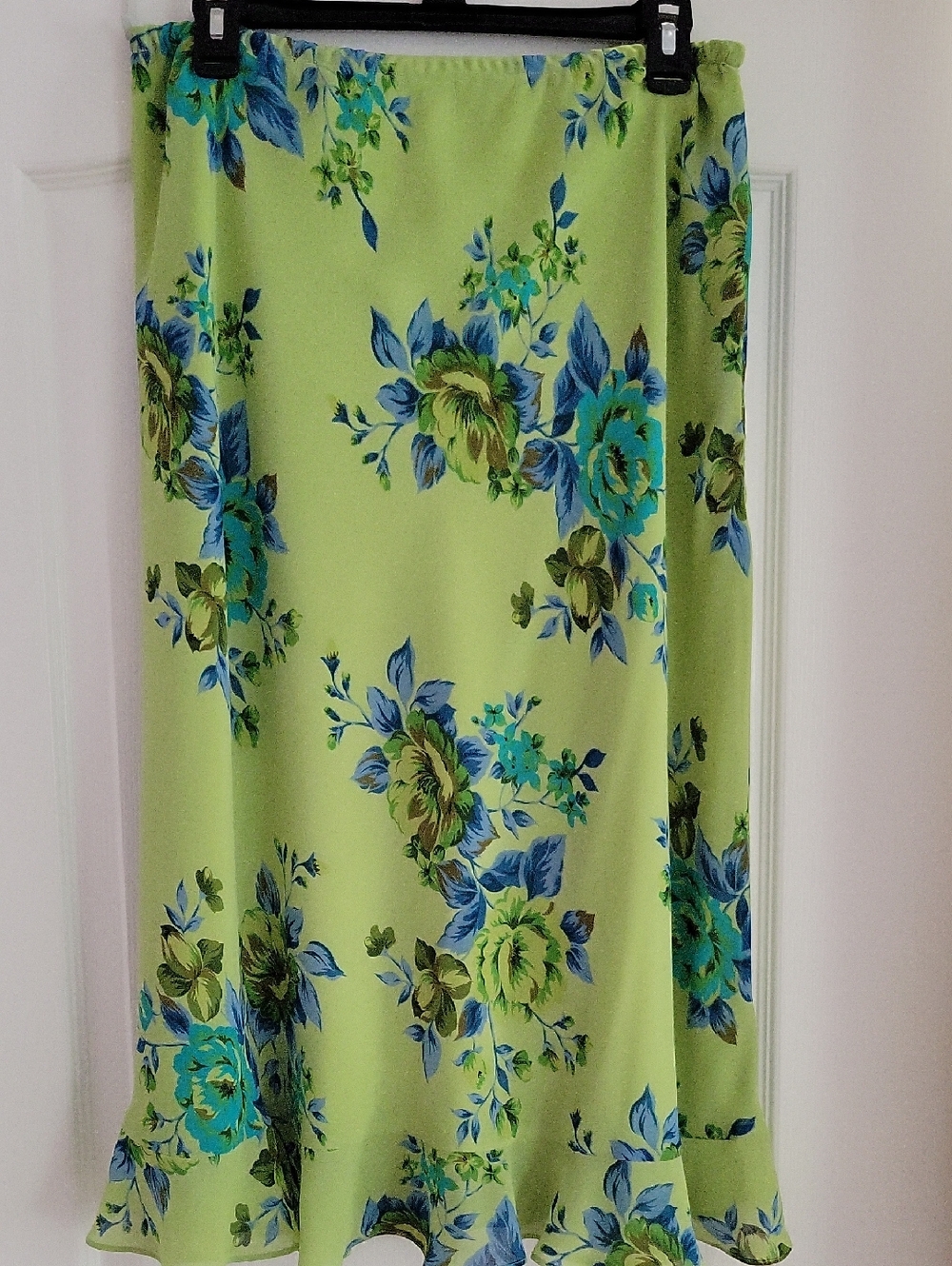 Green Floral Skirt